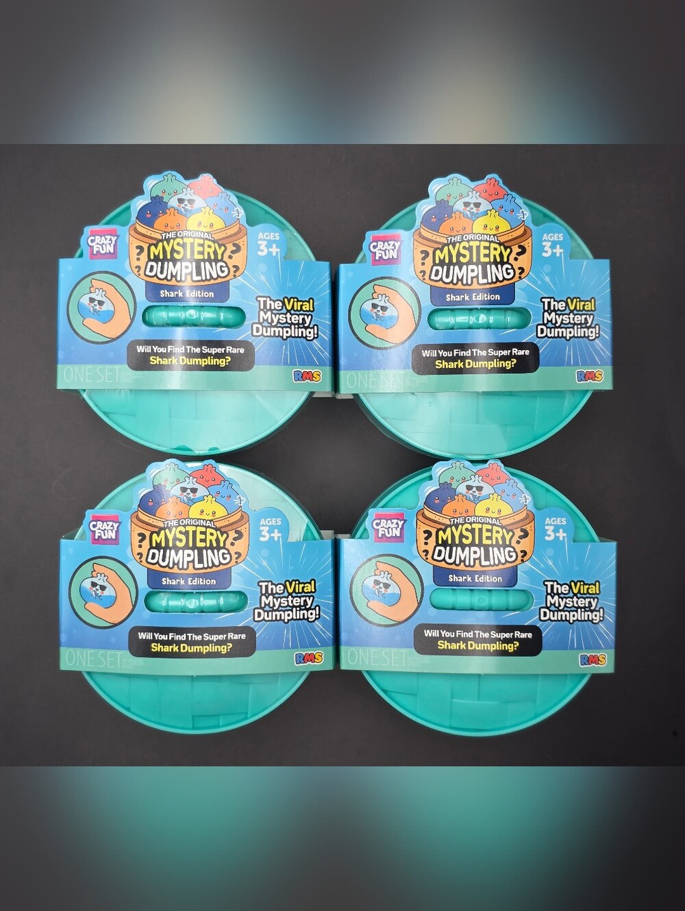 (4 pack) Shark Mystery Squishy S19 - The Viral Mystery Dumpling!